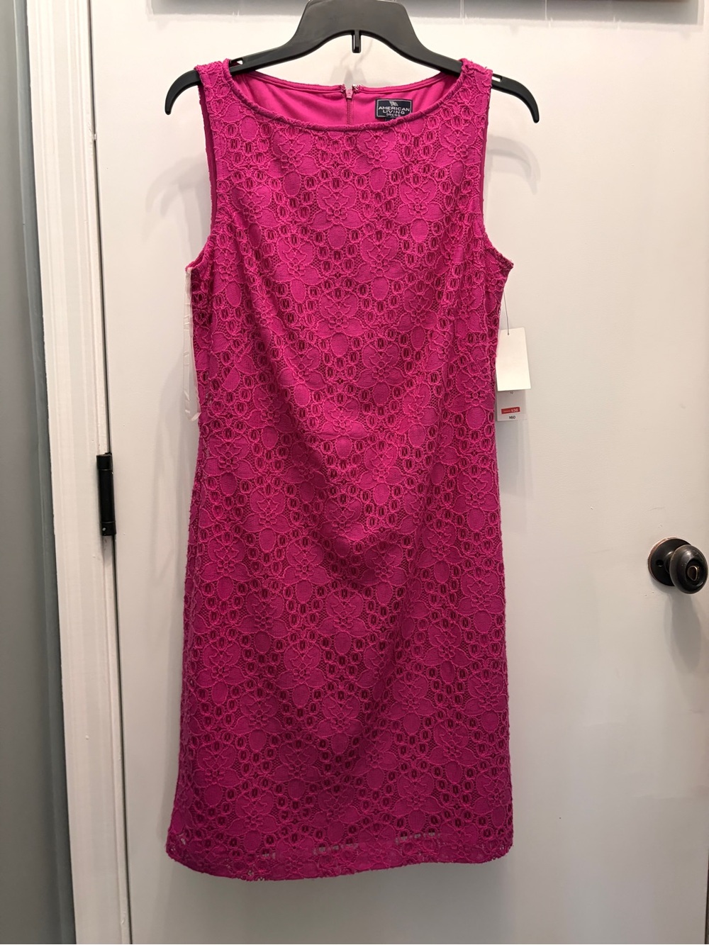 American Living Fuchsia Lace Sheath Dress